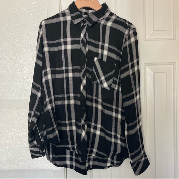 Rails black white hunter plaids buttondown shirt - Picture 1 of 2
